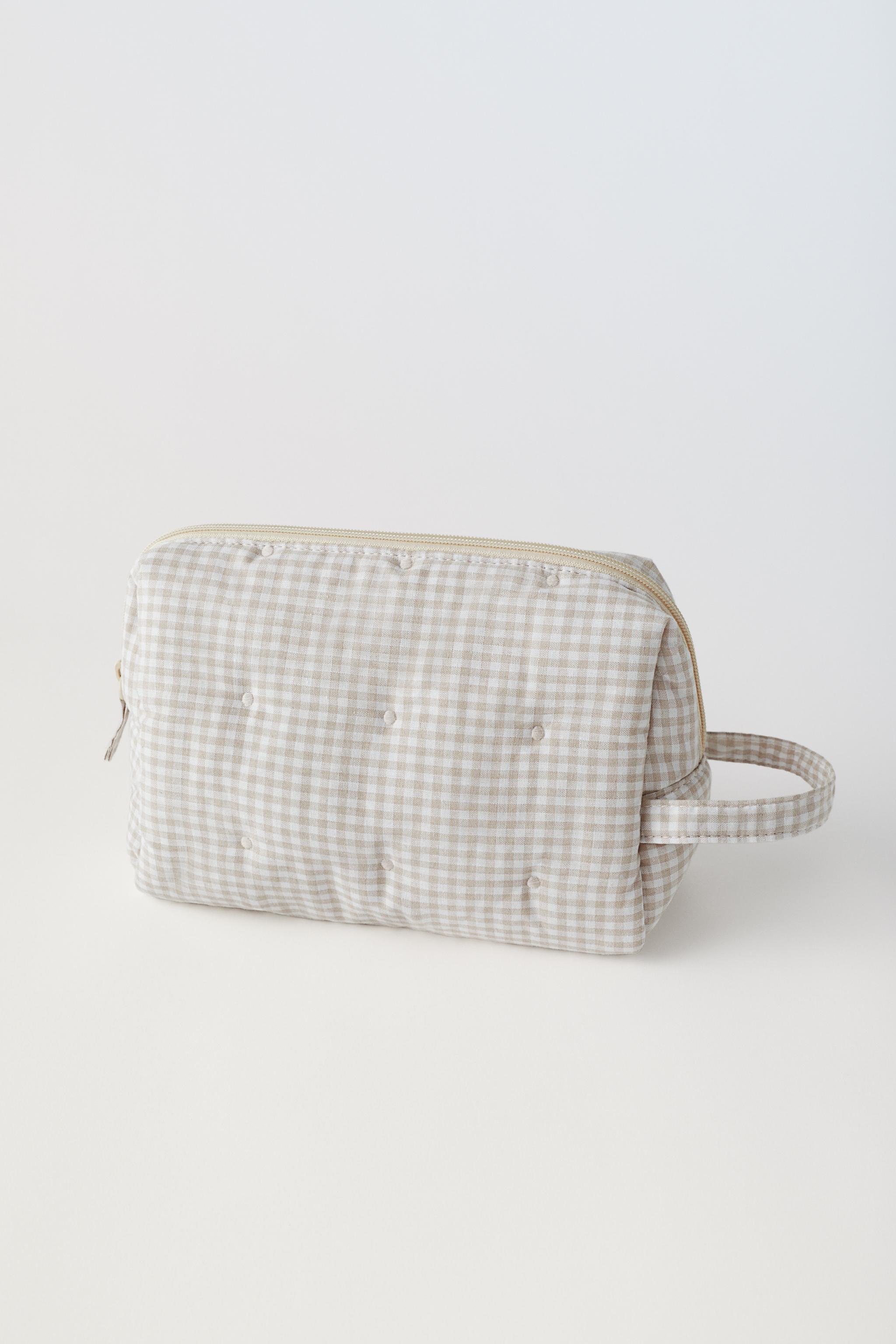 Zara cheap gingham bag