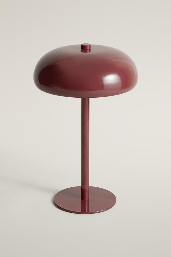 Zara SMALL SOLID COLOR TABLE LAMP - Maroon - Image 0