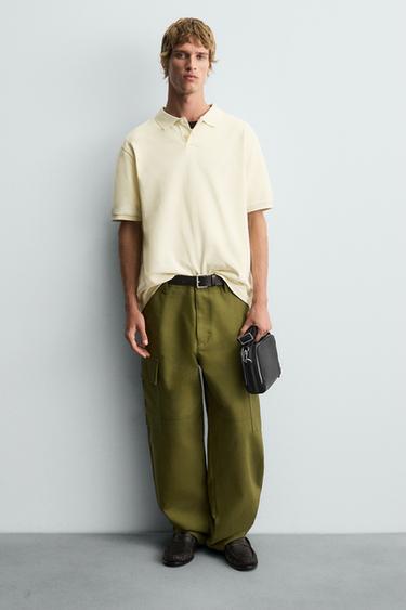 BOLSA A TIRACOLO TEXTURIZADA - Preto da Zara - Imagem 0