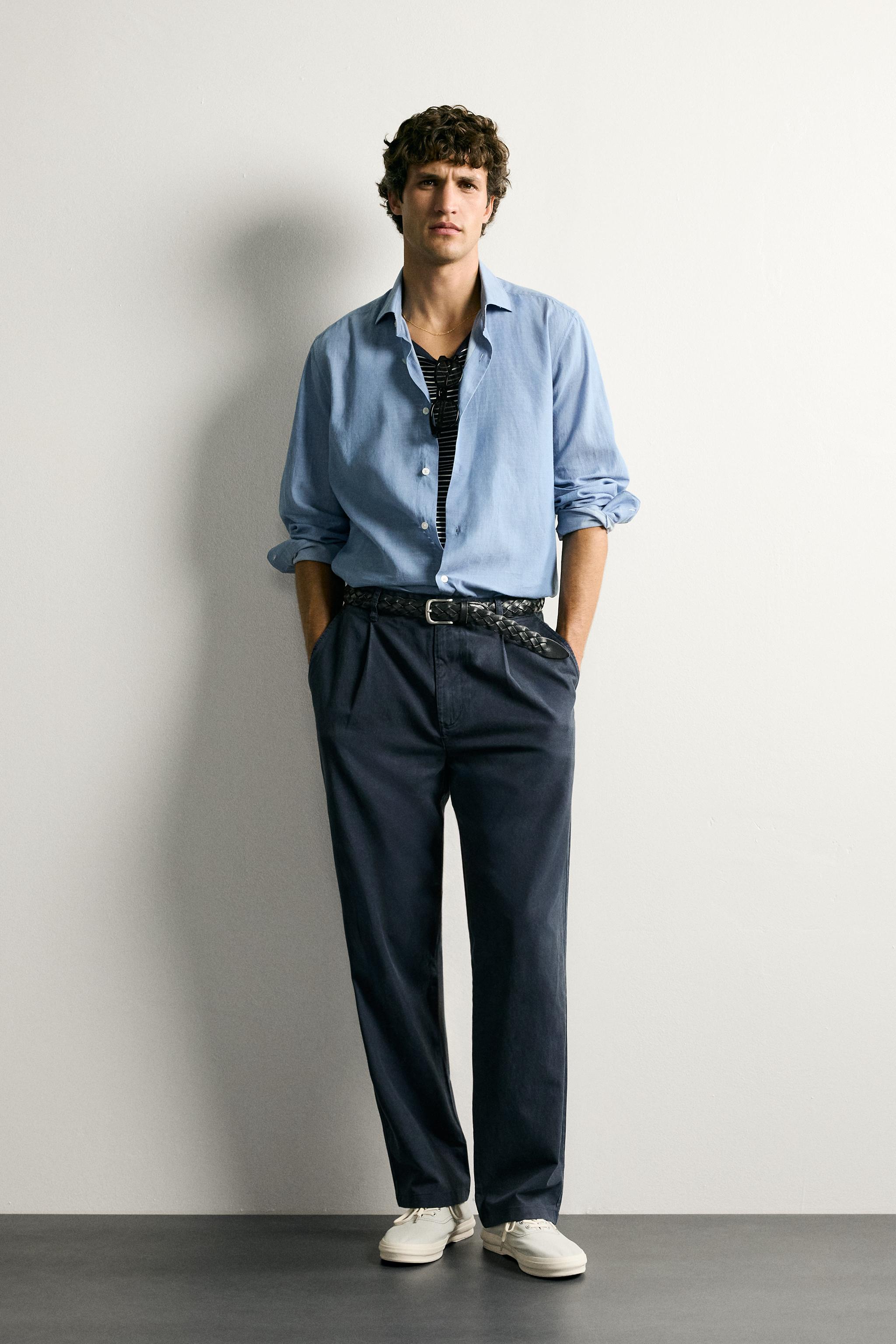Мужские рубашки Zara REGULAR FIT VOILE SHIRT