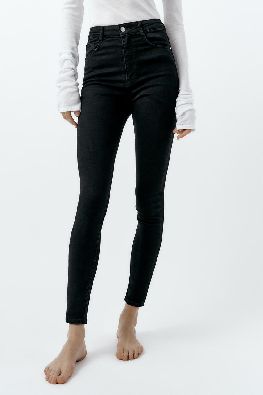 SCULPTED HIGH RISE TRF SKINNY JEANS - Black