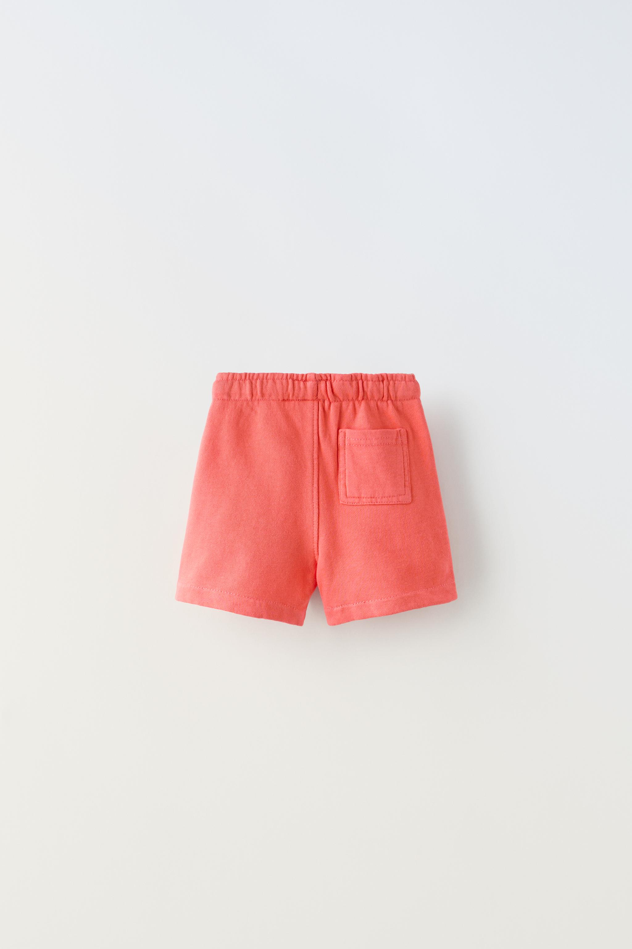 Zara red sale shorts