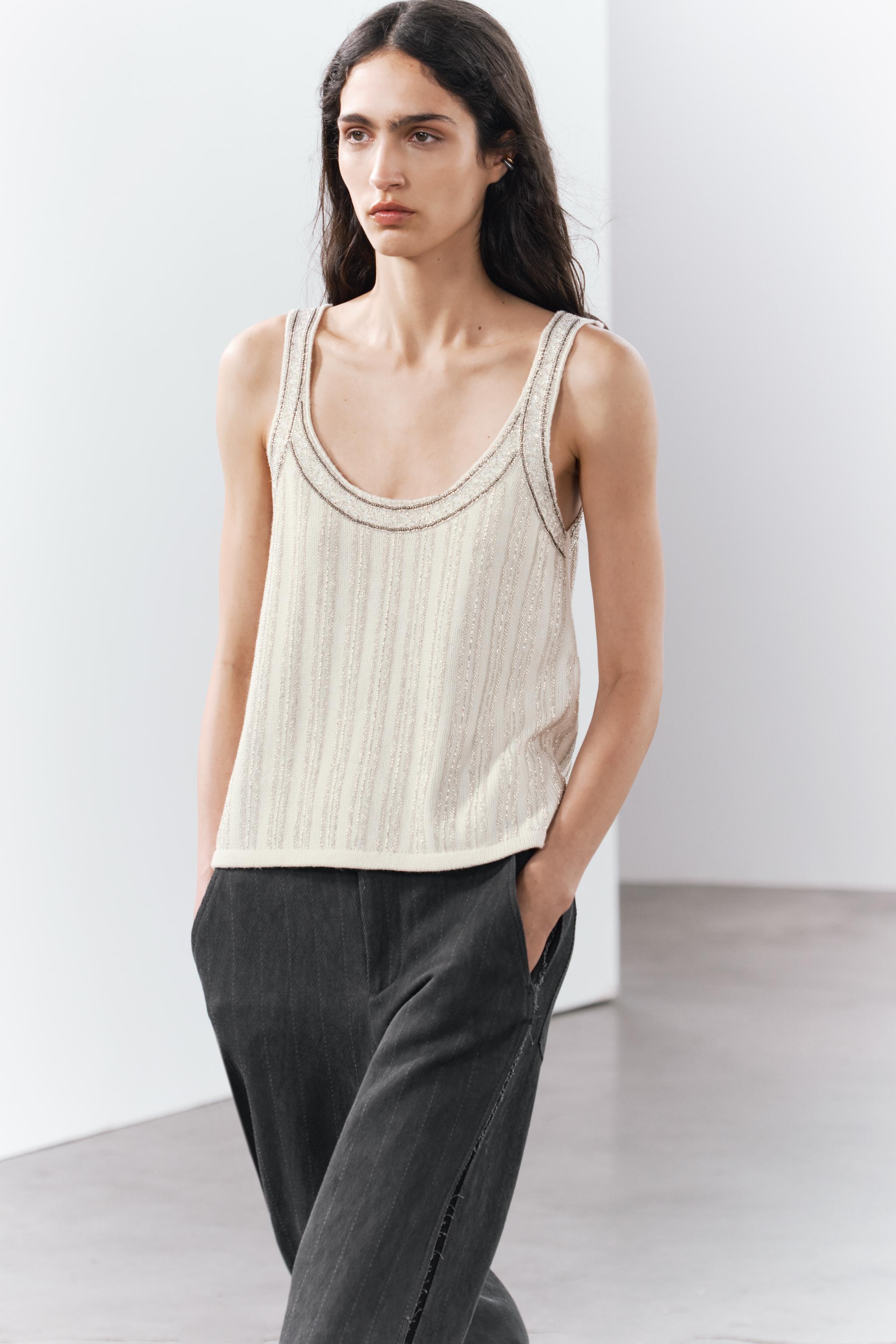 BEADED KNIT TOP