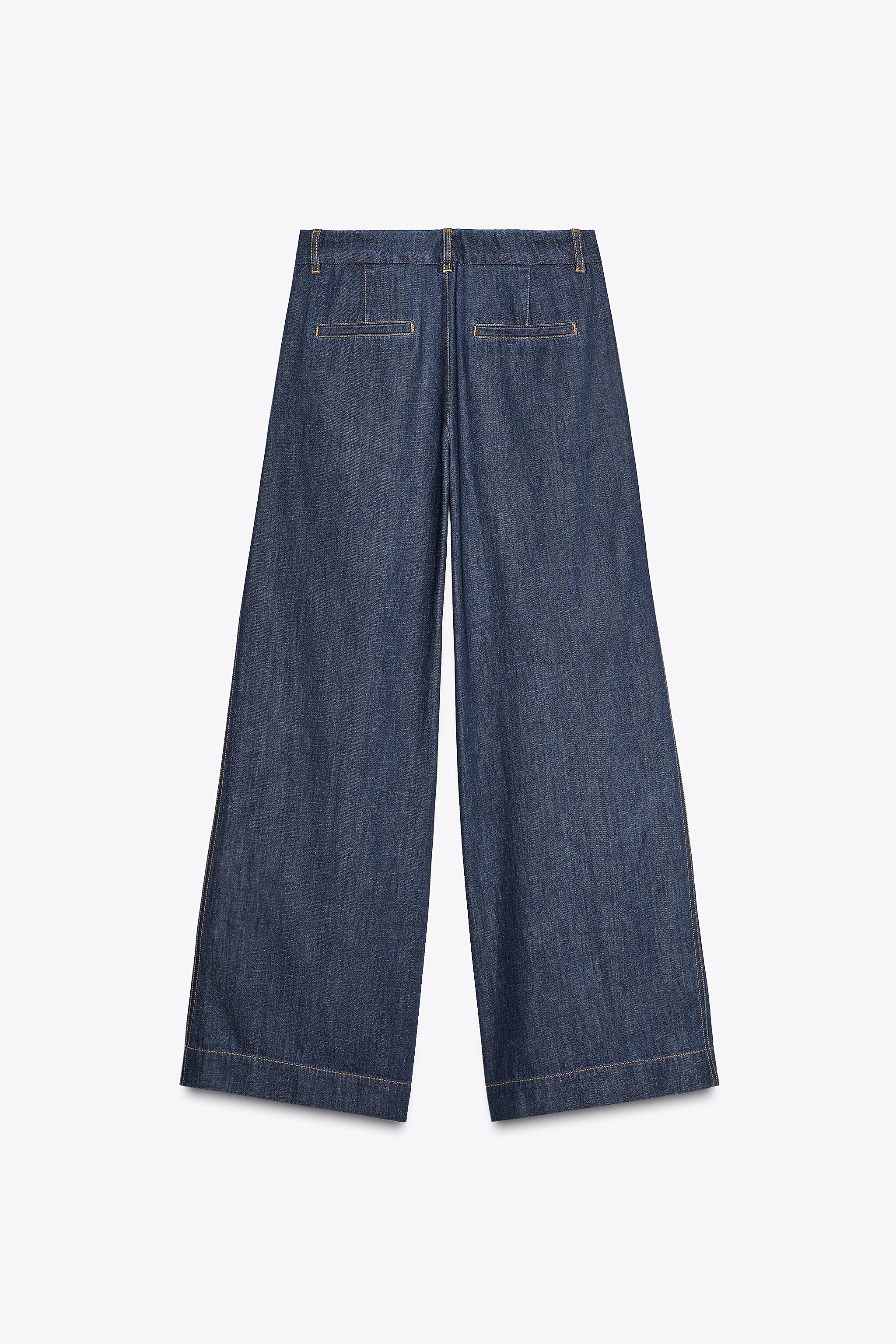 PLEATED HIGH-WAISTED WIDE LEG PANTS