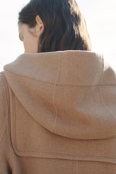 MANTEAU MÉLANGE DE LAINE ÉDITION LIMITÉE - Marron clair de Zara - Image 5