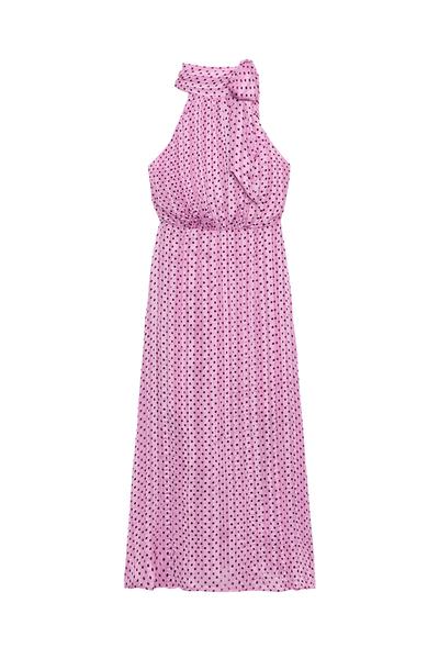 Dress Midi Polka-dot With Bow