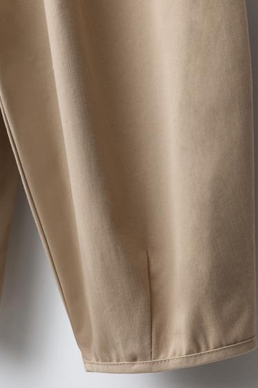 FLORAL BAGGY TROUSERS - Khaki by Zara - Image 3