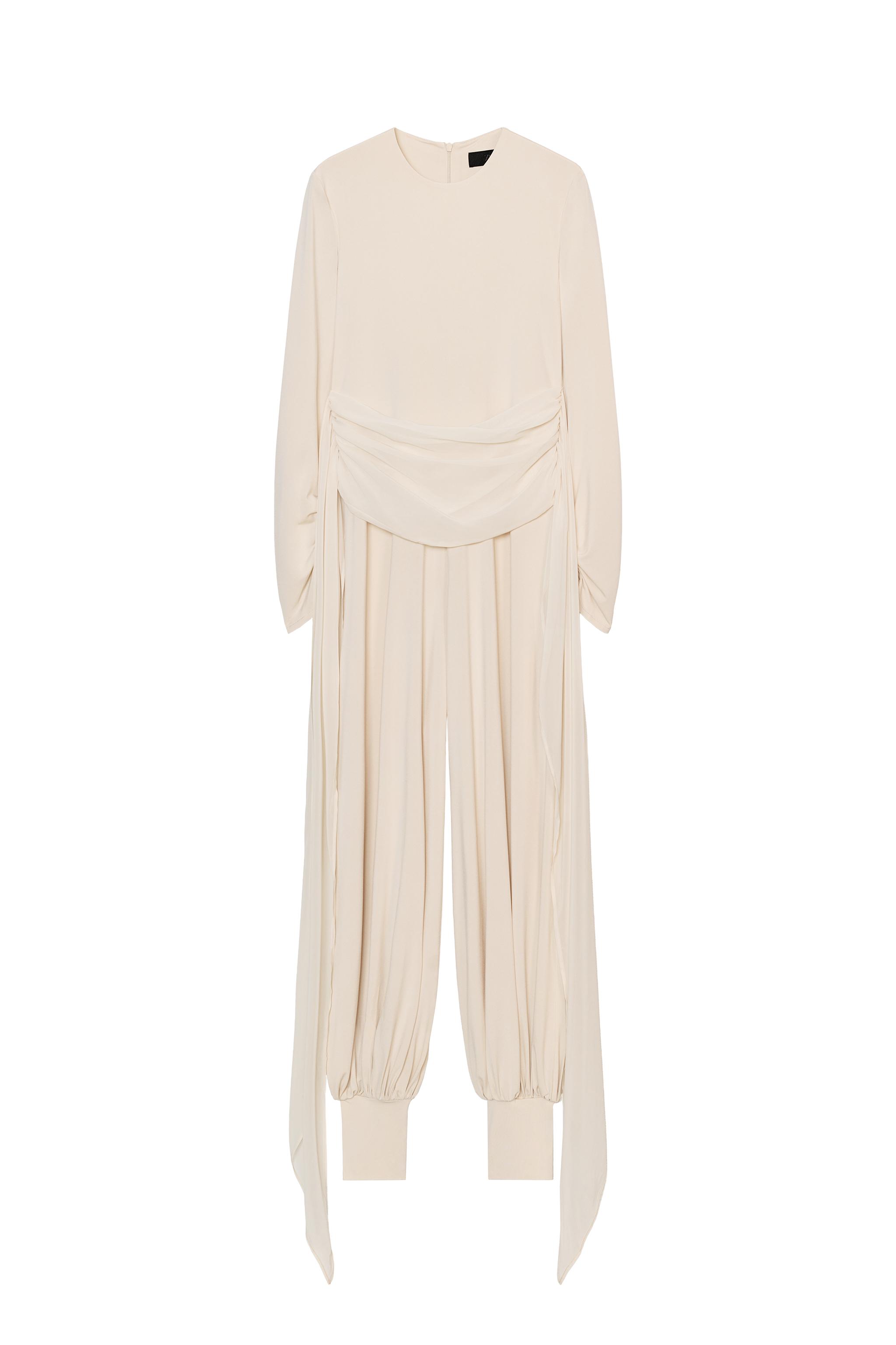 DRAPELİ KUŞAKLI UZUN TULUM