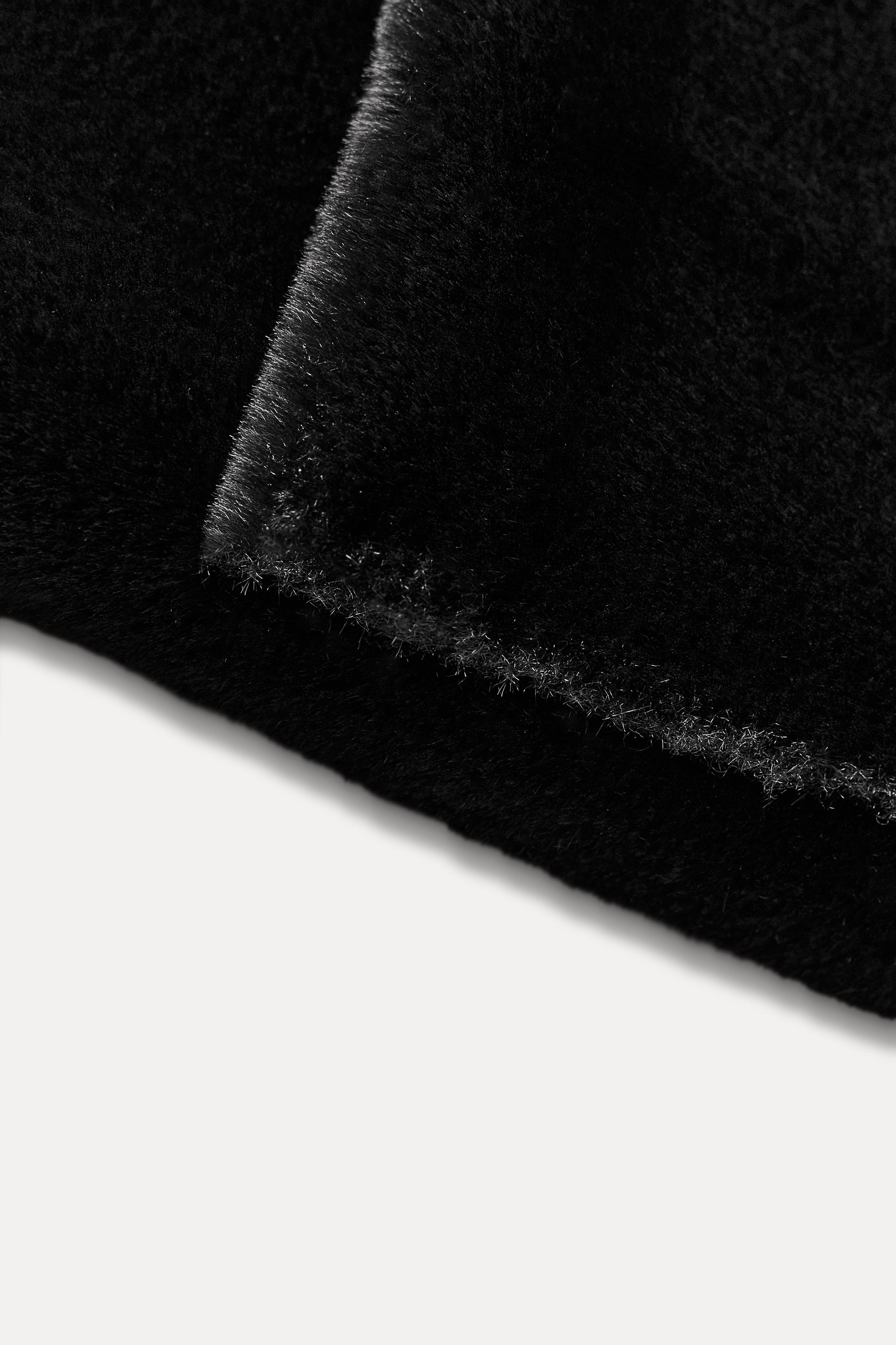 ZW COLLECTION フェイクファーロングコート - ブラック | ZARA ZW COLLECTION フェイクファーロングコート - ブラック | ZARA
