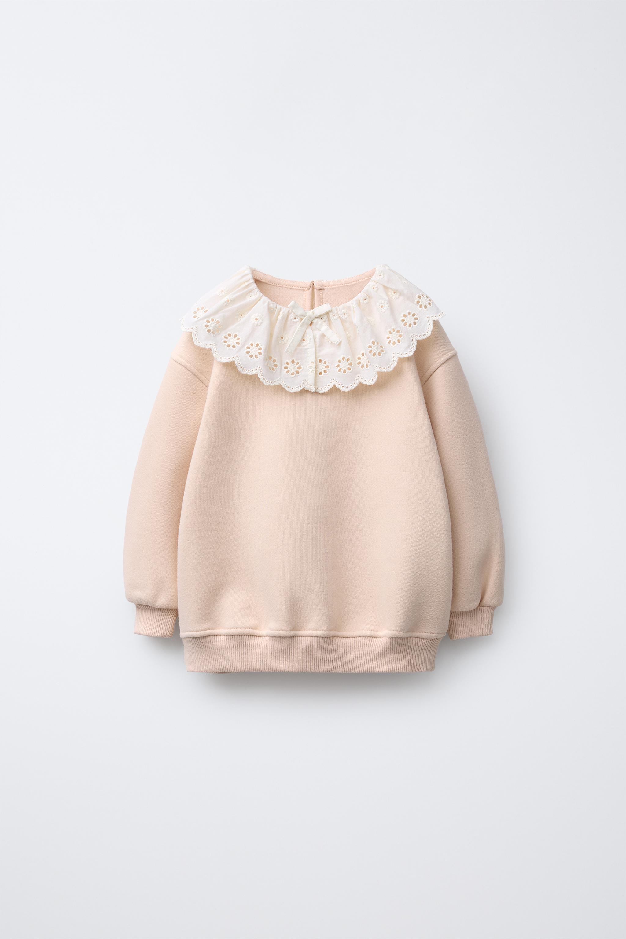 COMBINATION COLLAR SWEATSHIRT - Dusty pink | ZARA United States
