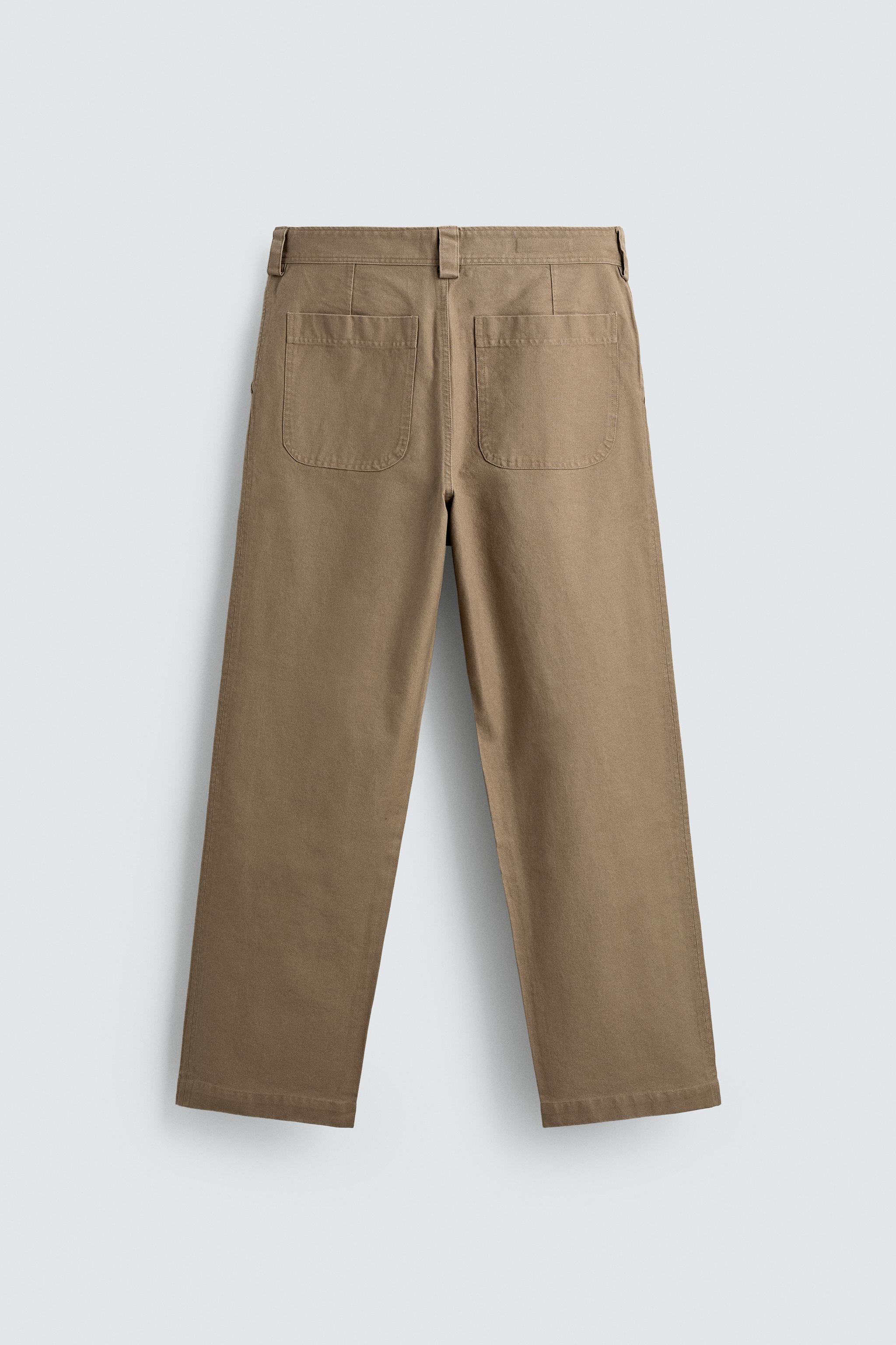 EMBROIDERED STRAIGHT FIT PANTS