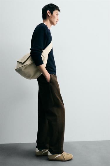 LEATHER TRAINERS - Sand Brown by Zara