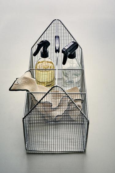 METALL-ORGANIZER-KORB - Hellgrau von Zara