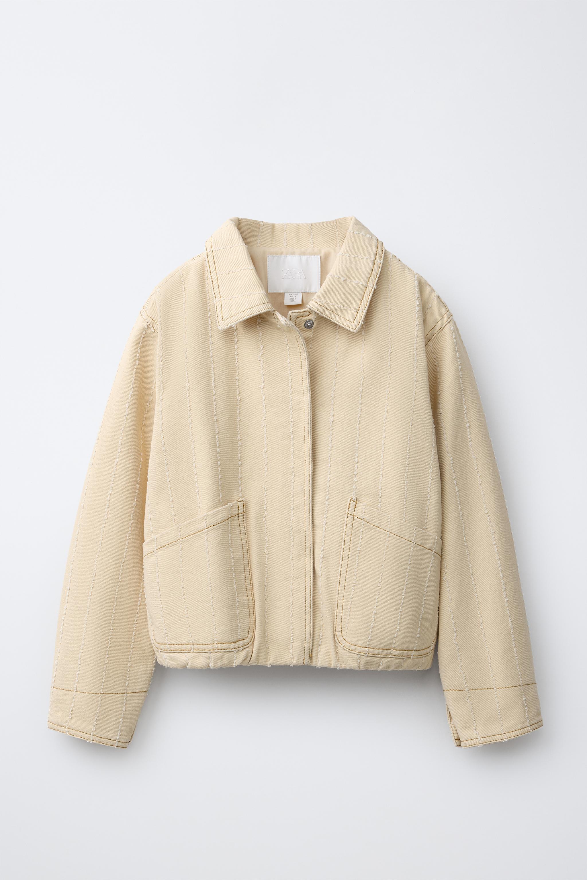 FRAYED TWILL JACKET - Sand / Marl | ZARA United States