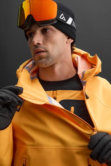 WATERPROOF SKI PARKA WITH POUCH POCKET - Yellow by Zara - Image 4