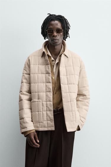 LINEN - COTTON JACKET - Light beige by Zara