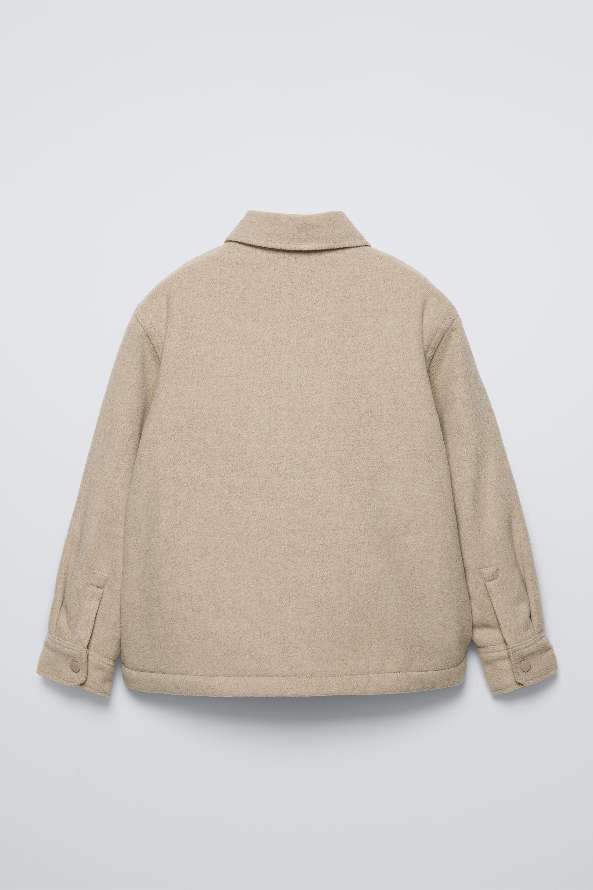 Zara faux shearling overshirt discount