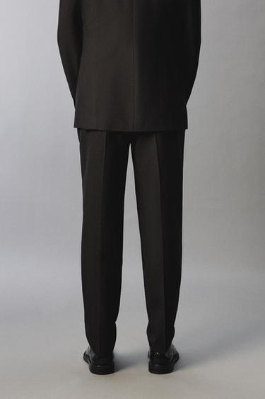 HOUNDSTOOTH SUIT TROUSERS - Dark brown by Zara - Image 2
