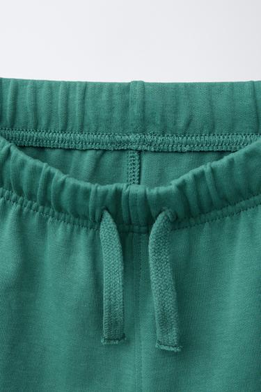 HOODIE AND INTERLOCK BERMUDA SHORTS SET - Green by Zara - Image 6