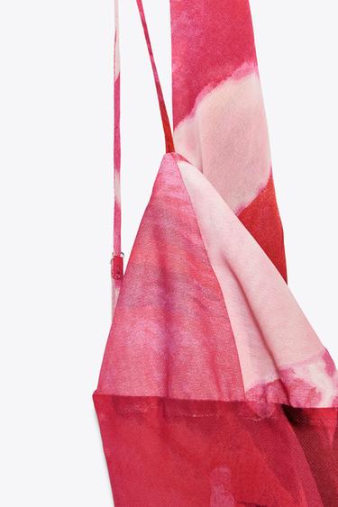 LONG PRINTED FOULARD DRESS - Pinks by Zara - Image 9