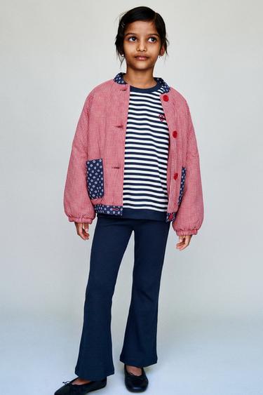 КОМПЛЕКТ ИЗ ТОЛСТОВКИ В ПОЛОСКУ И РАСКЛЕШЕННЫХ ЛЕГИНСОВ — СИНИЙ от Zara