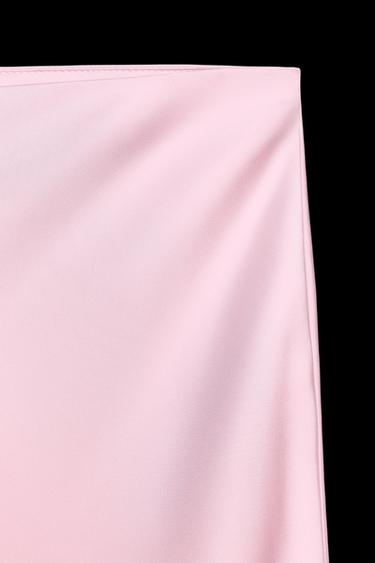 SATIN MIDI SKIRT - Light pink by Zara