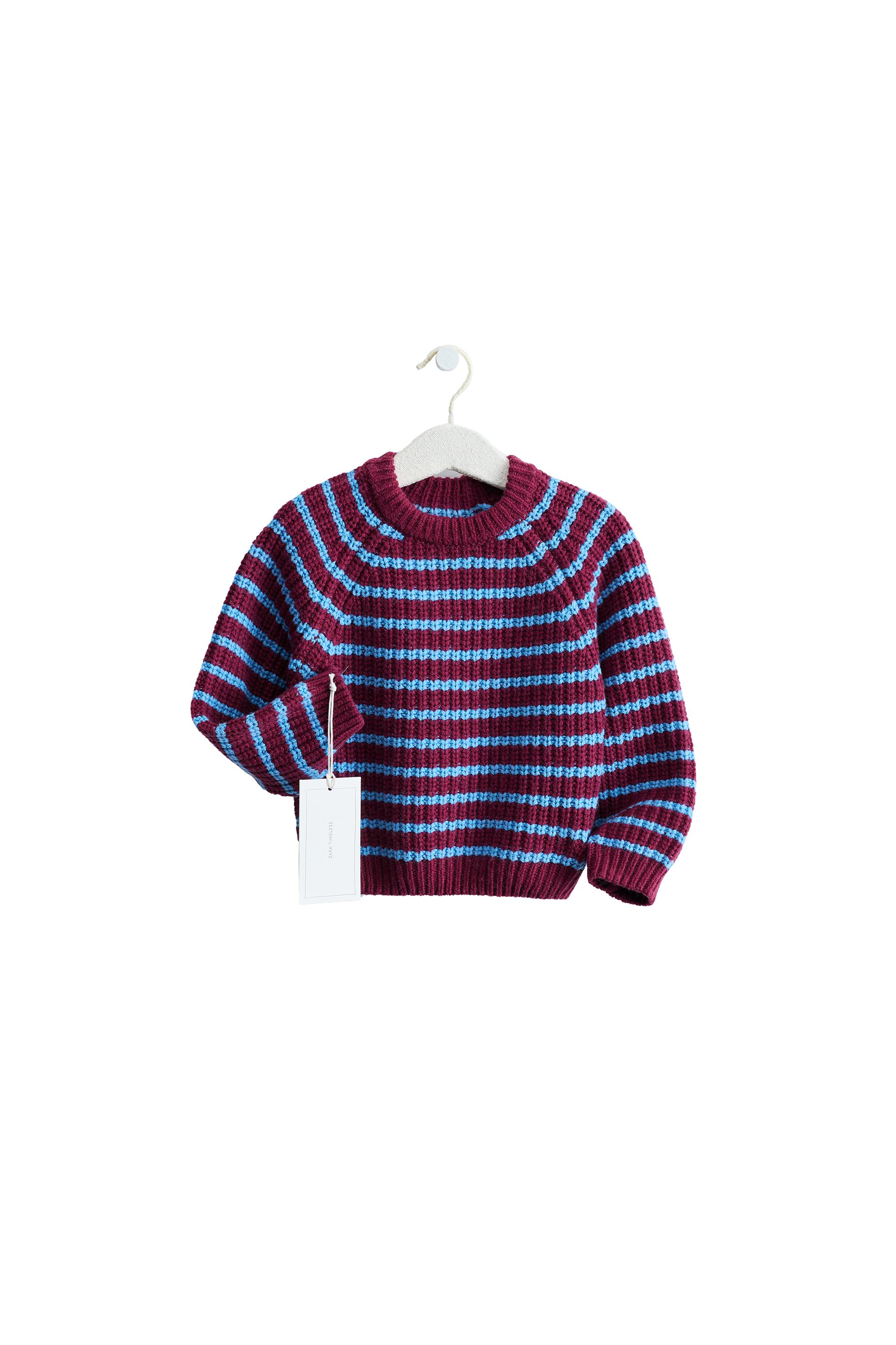 ZARA TIMELESS - JERSEY PUNTO RAYAS CON ALGODÓN Y LANA