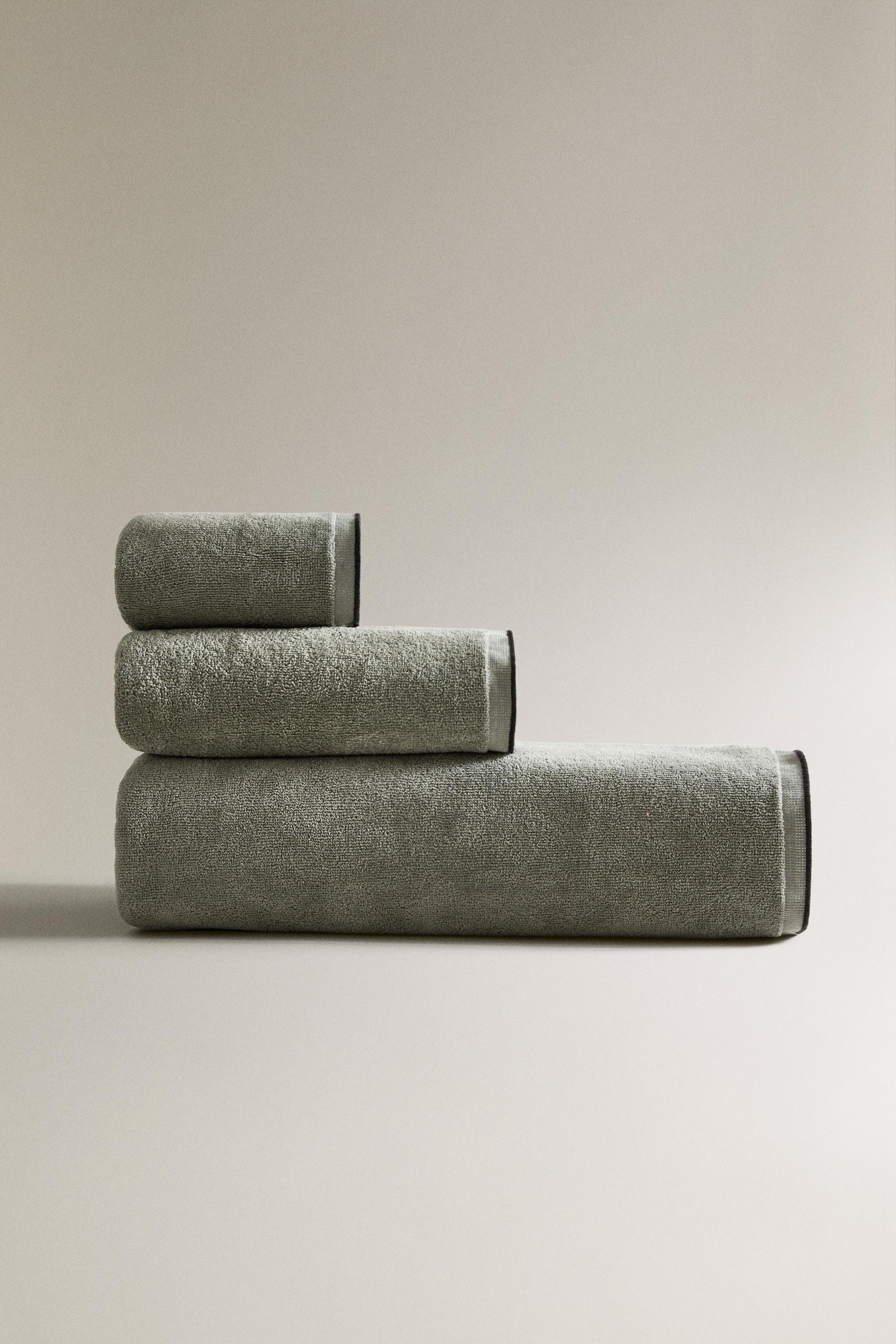 SERVIETTE DE BAIN VELOURS OVERLOCK