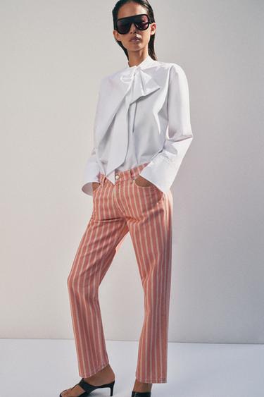 JEAN ZW COLLECTION SLIM TAILLE NORMALE RAYURES - Corail de Zara - Image 3