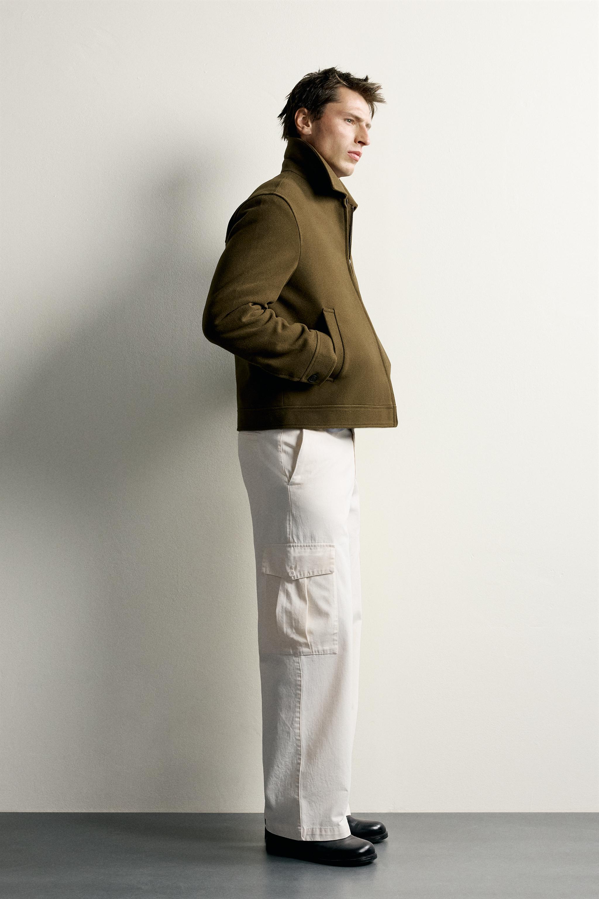 Мужские куртки Zara TEXTURED REGULAR FIT JACKET — фото 4