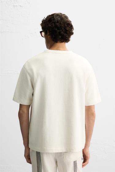 TEXTURED REGULAR FIT SWEATSHIRT - Oyster-white by Zara - Image 2