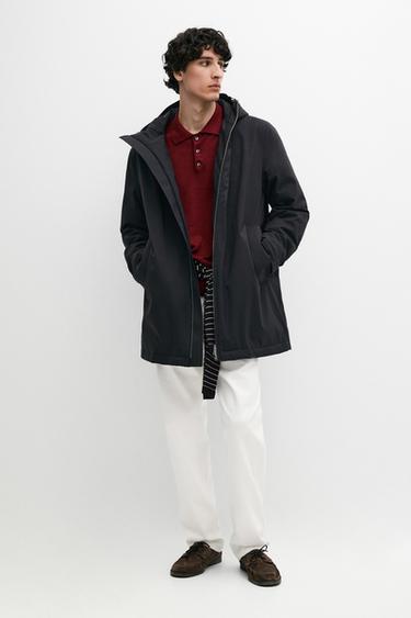 Parka doudoune déperlante - Bleu marine foncé de Zara