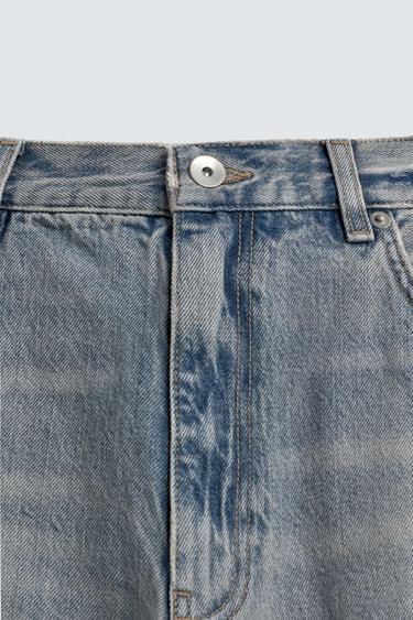 RIPPED LOOSE FIT JEANS - Light blue by Zara - Image 8