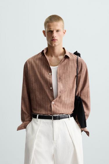 CAMISA RAYAS EFECTO LAVADO - Tierra de Zara