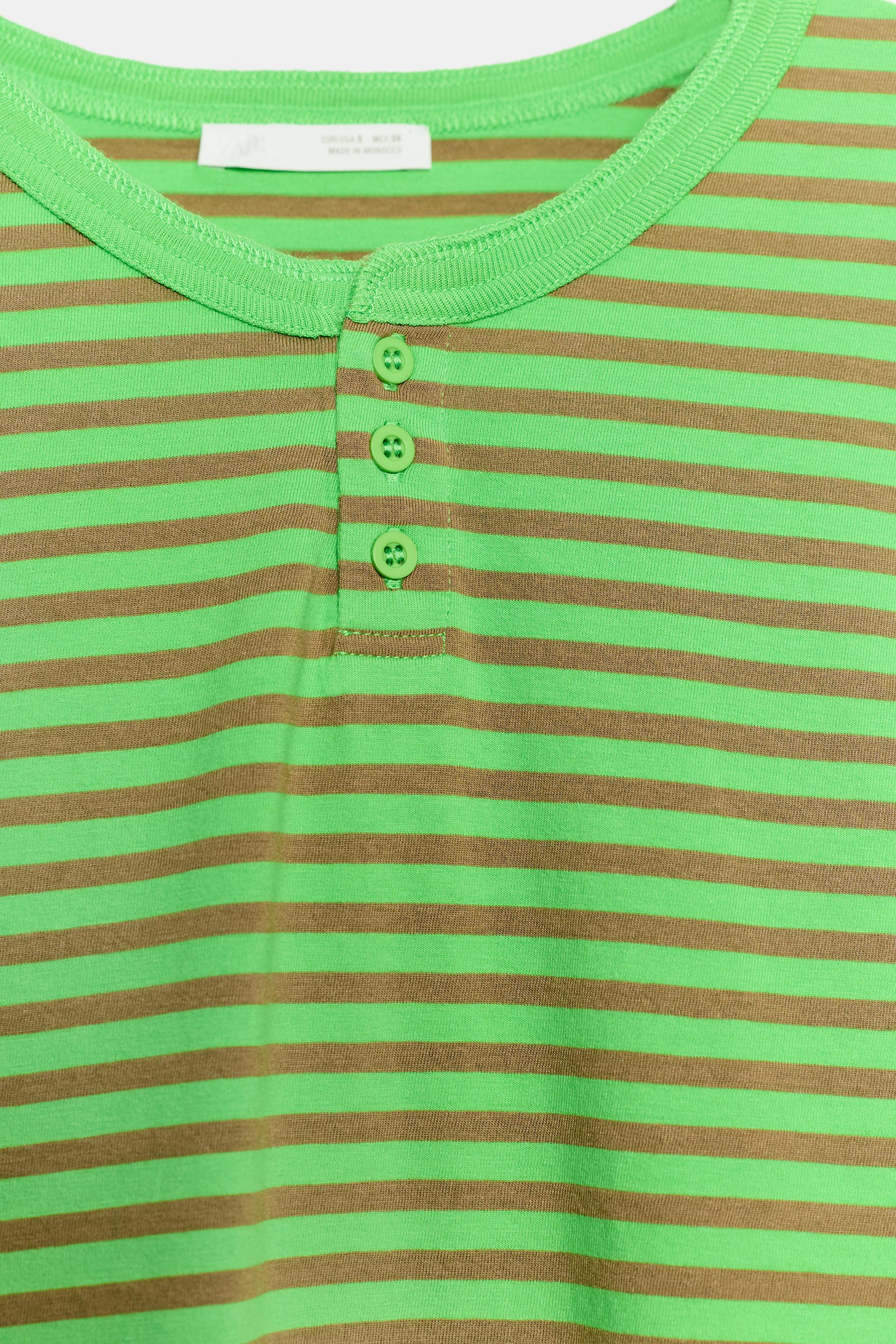 Детские футболки Zara LONG SLEEVE STRIPED T-SHIRT — фото 6