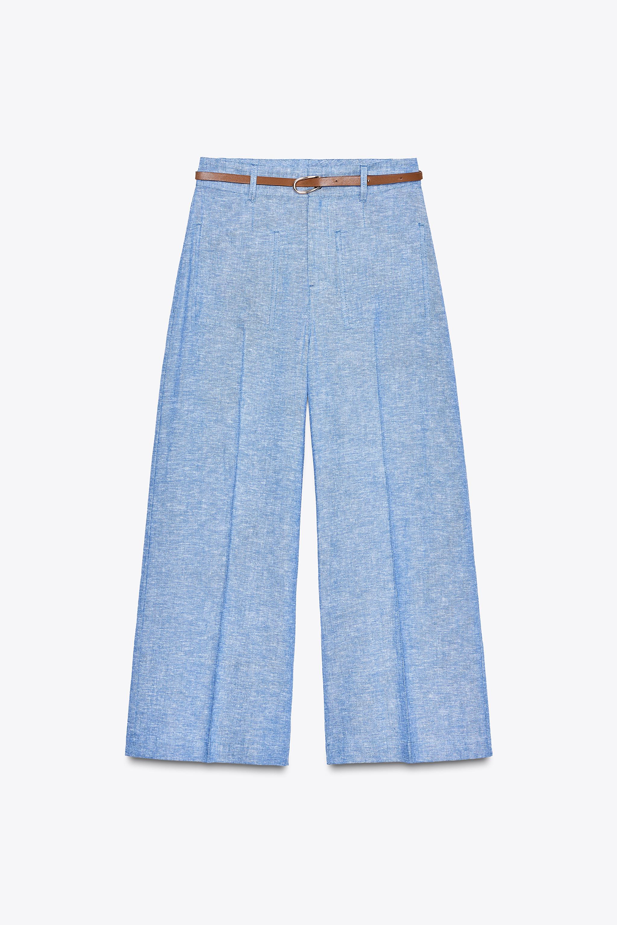 LINEN BELTED CULOTTES