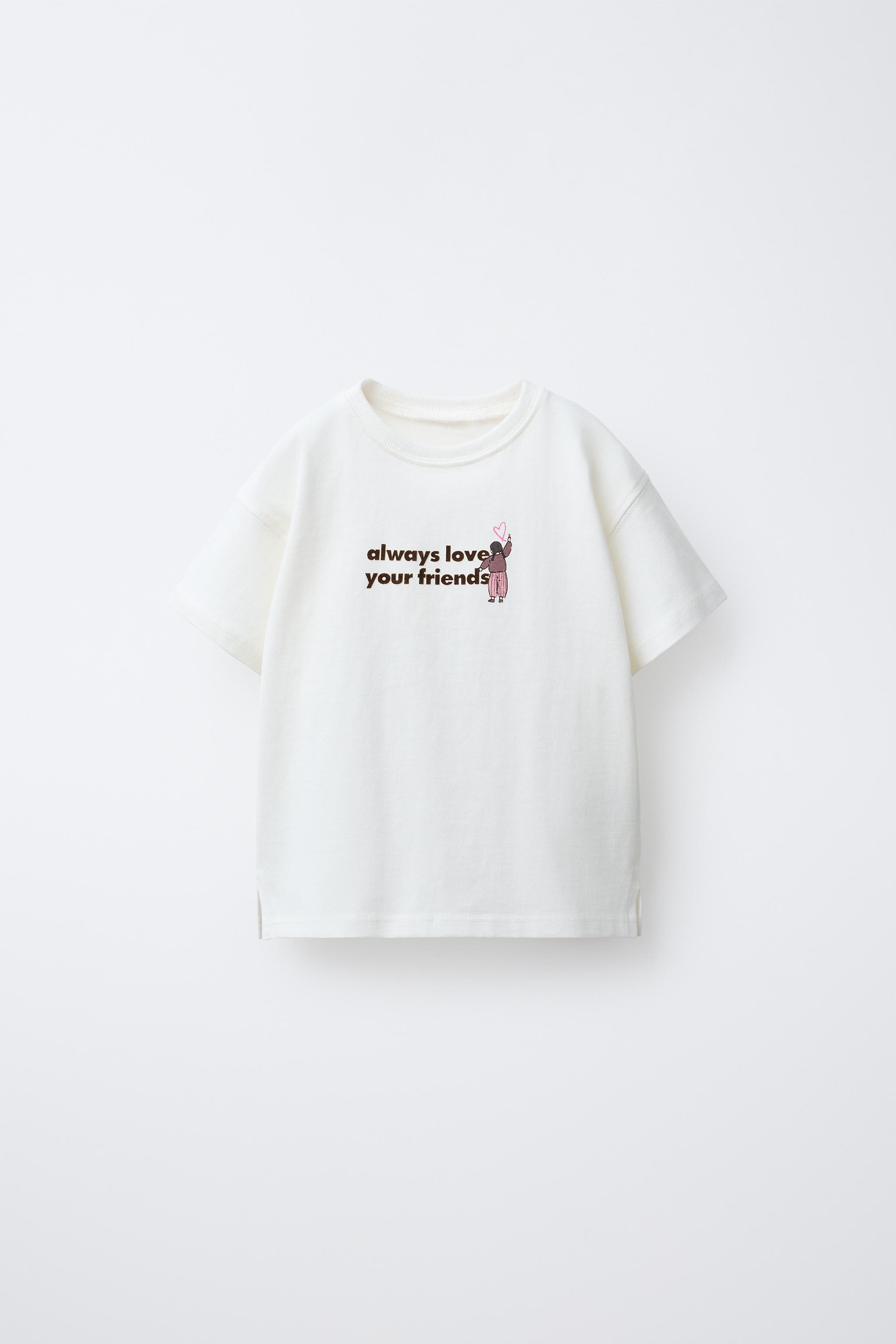 FLOCKED PRINT T-SHIRT - White | ZARA South Africa