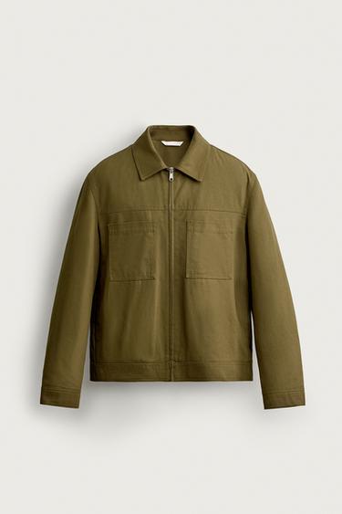 SOBRECAMISA ACOLCHADA CREMALLERA - Aceite de Zara