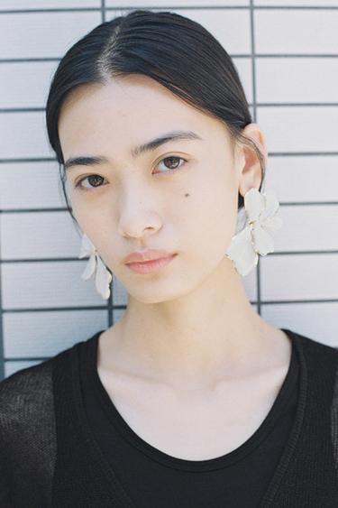 ENAMELLED FAN EARRINGS - Golden by Zara