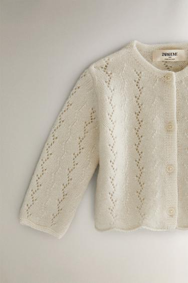 VESTE BÉBÉ CACHEMIRE - Blanc cassé de Zara - Image 2