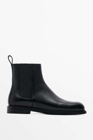 Zara Leather Chelsea ankle boots - Black - Image 0