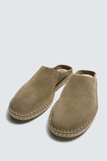 LEATHER CLOGS - Taupe Grey by Zara - Image 4