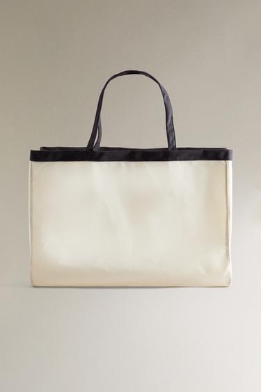 WATERPROOF TOTE BAG - Ecru White by Zara - Image 1
