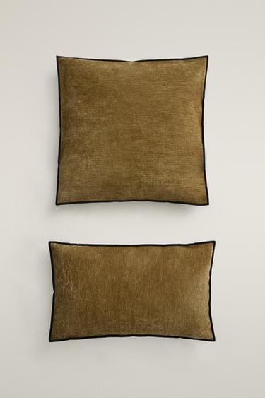 CHENILLE CUSHION COVER - Ochre by Zara
