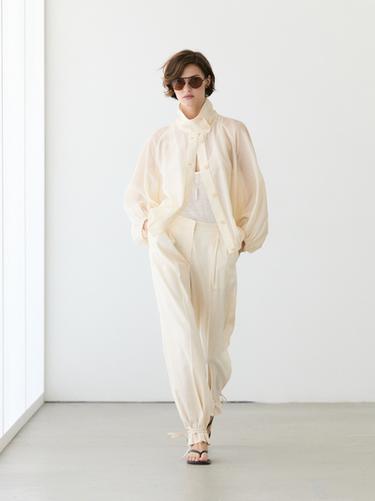 Zara Transparent bomber jacket - Ecru