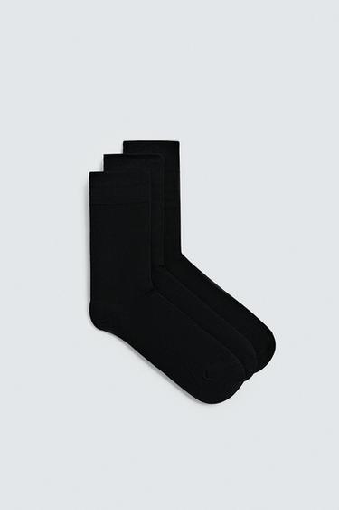 3-PACK OF MERCERISED SOCKS - Black by Zara