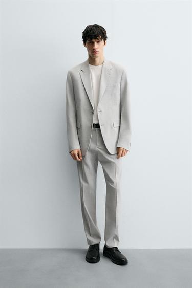 BLAZER TRAJE ESTRUCTURA - Gris claro de Zara - Imagen 0