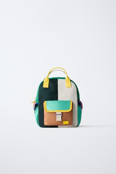 MULTICOLOURED BACKPACK - Green by Zara