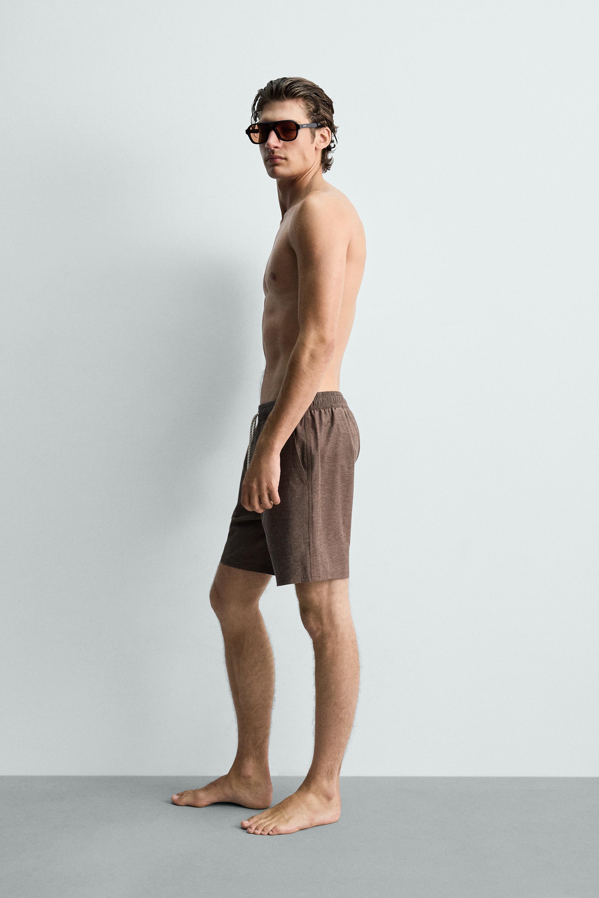 MAILLOT DE BAIN LONG TEXTURÉ