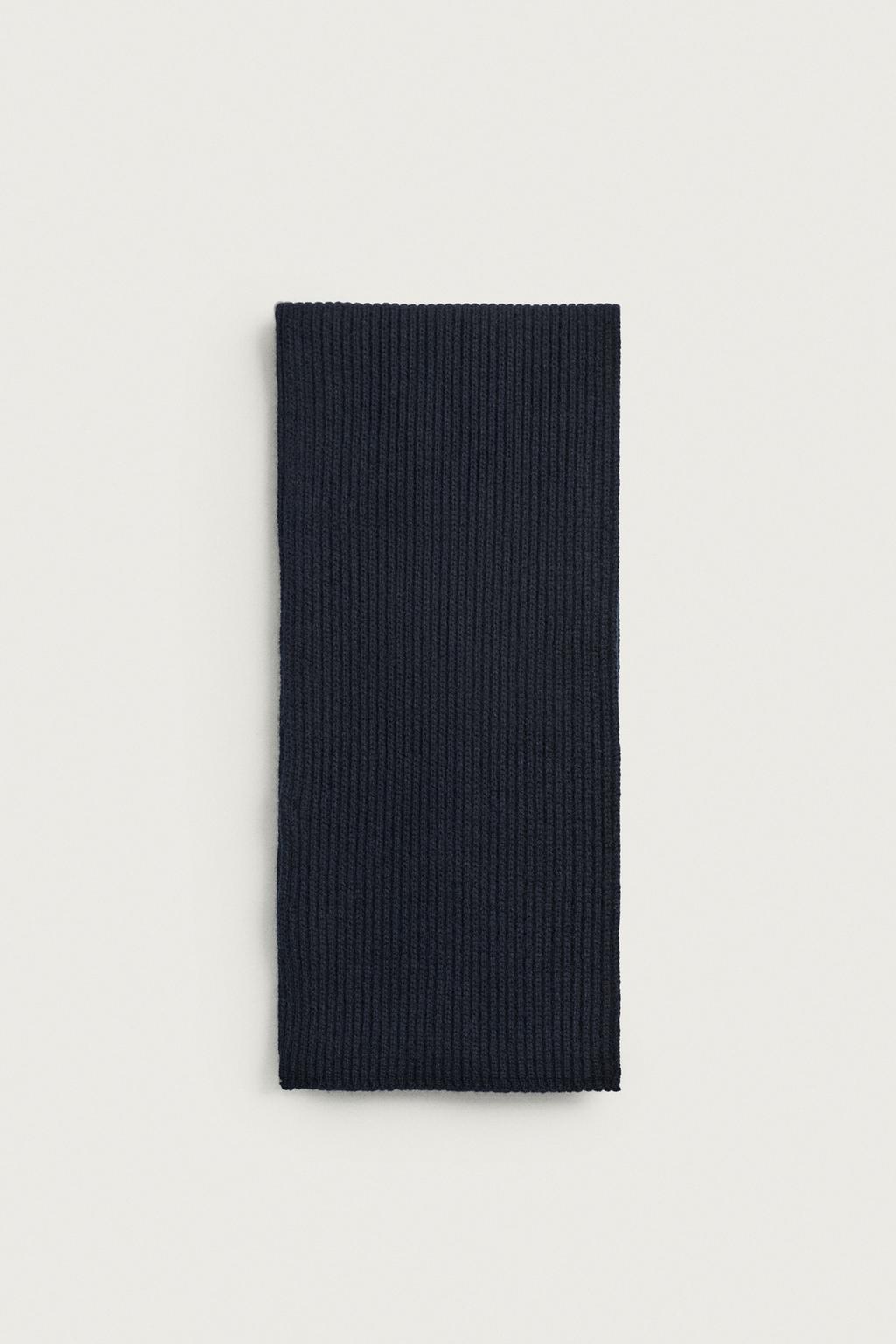 WOOL BLEND KNIT SCARF